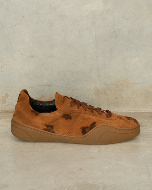 Rust Teddy Lace Up Sneakers