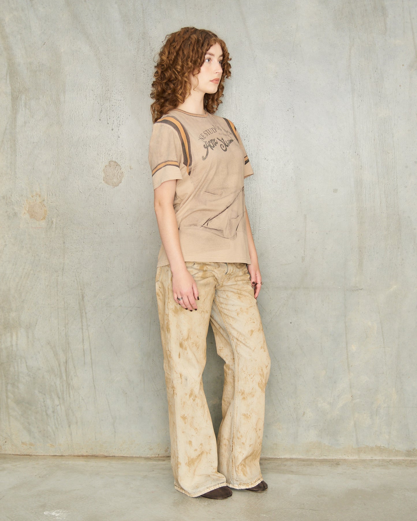 Sand Beige Graphic T-Shirt