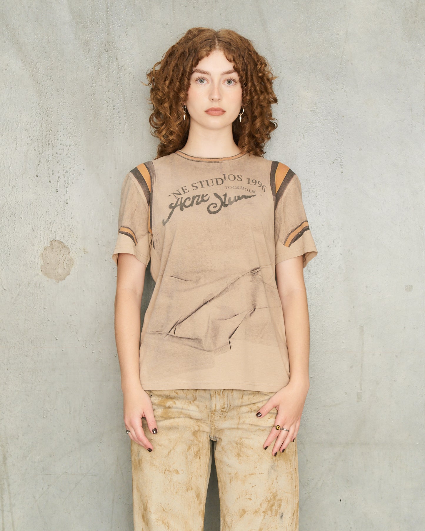 Sand Beige Graphic T-Shirt