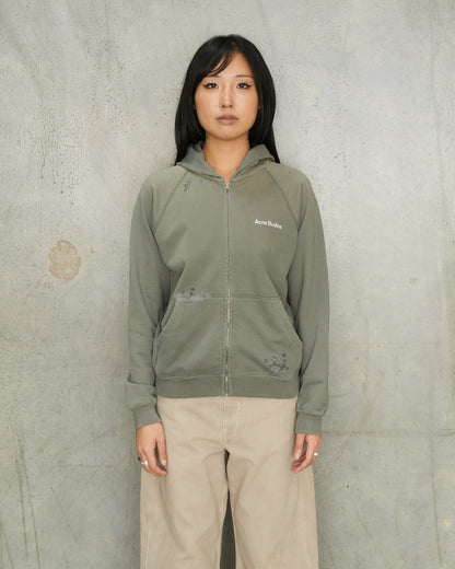 Slate Grey Mended Logo Hoodie
