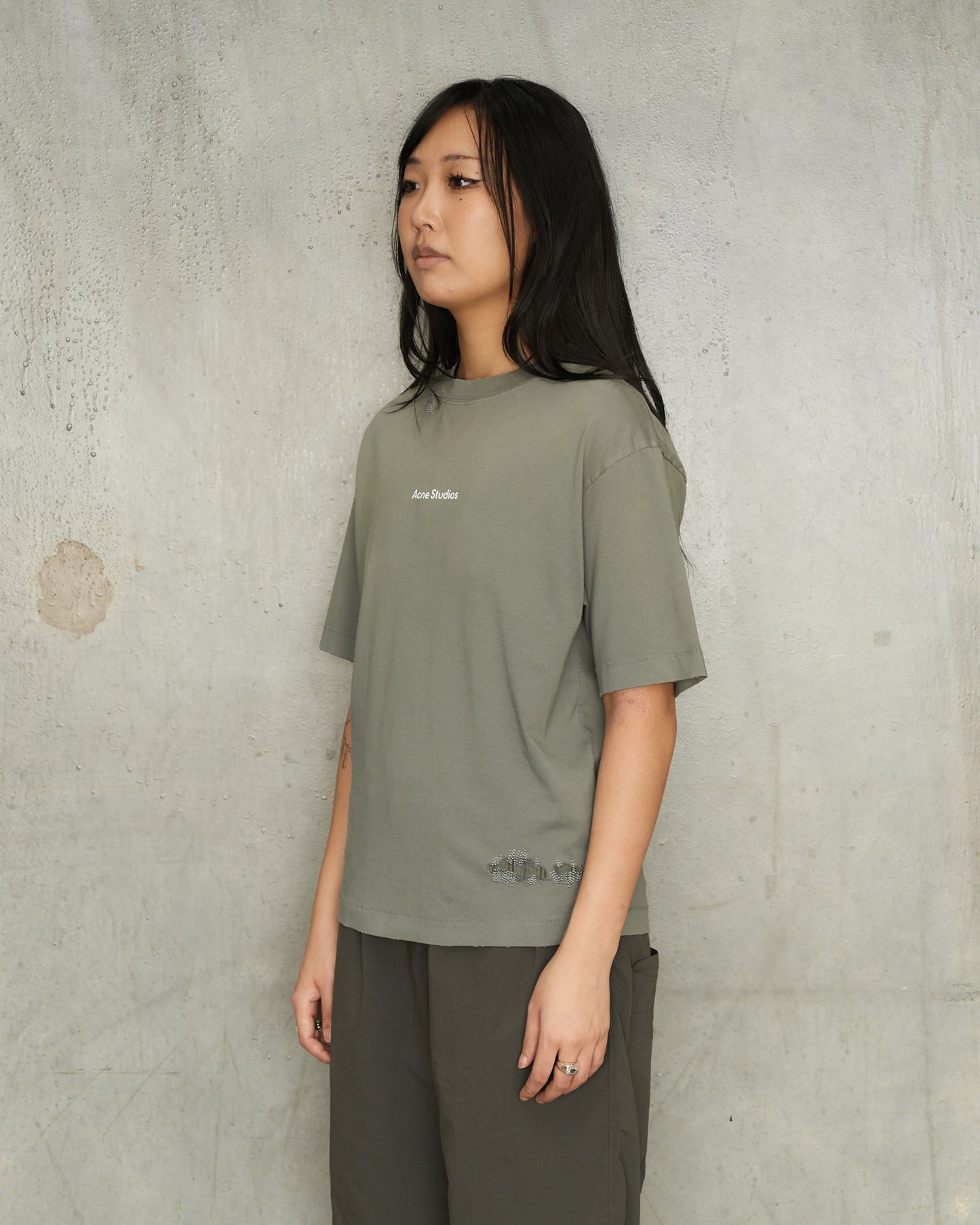 Slate Grey Mended Logo T-Shirt