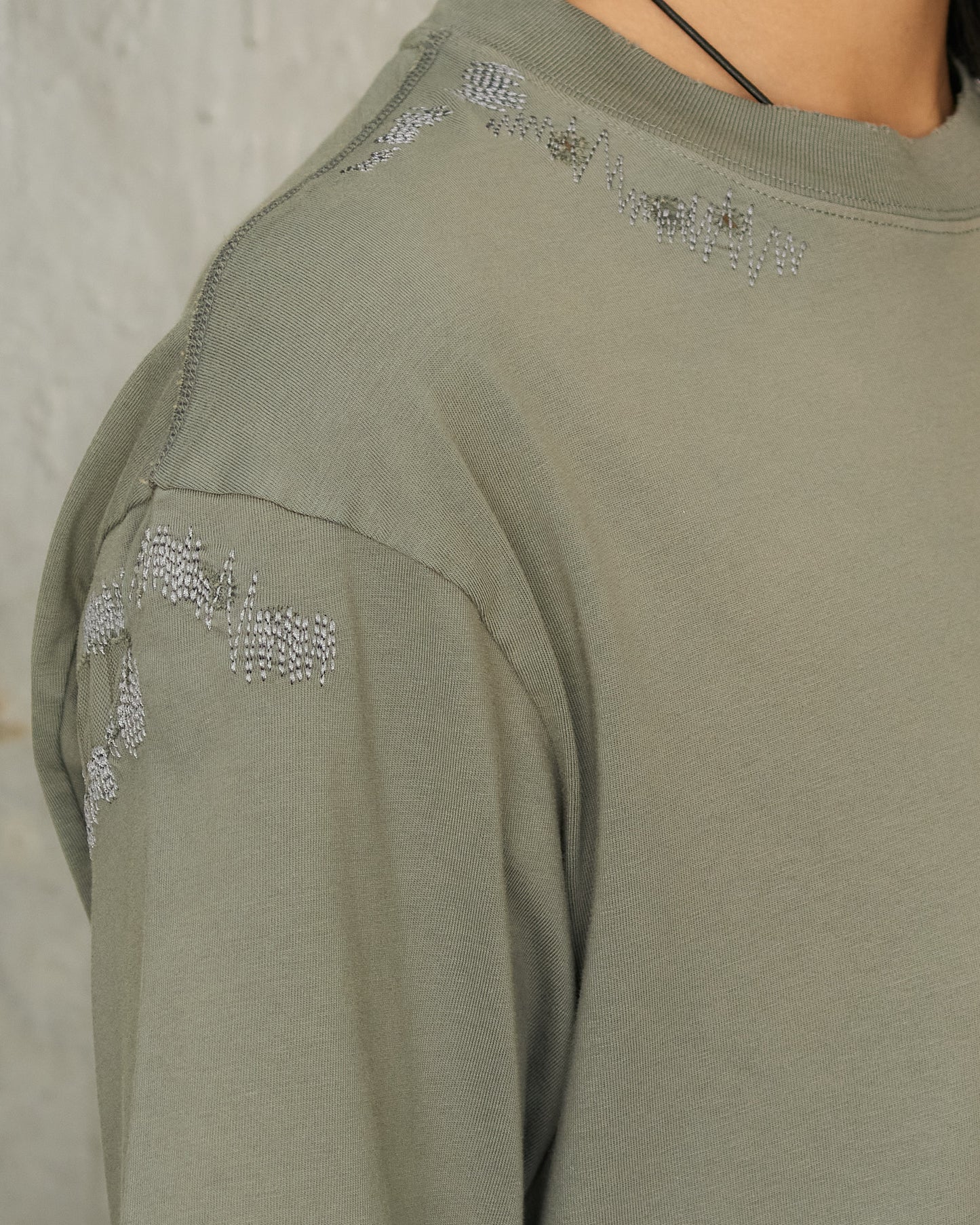 Slate Grey Mended Logo T-Shirt