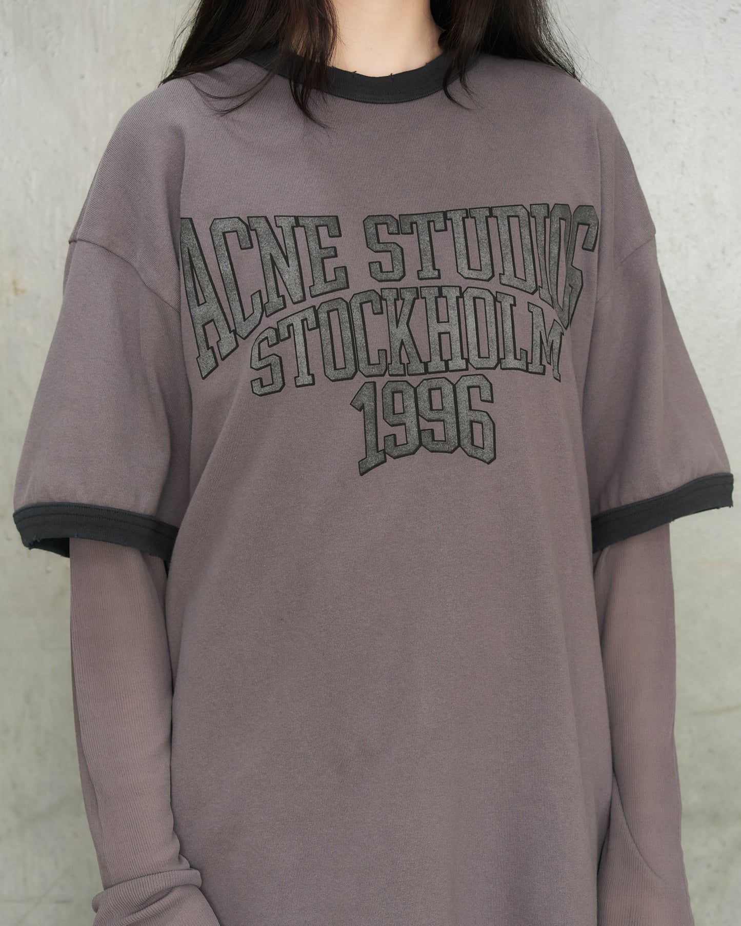 Purple Layered Logo Long Sleeve T-Shirt