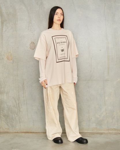 Warm Beige Double Layered Tee