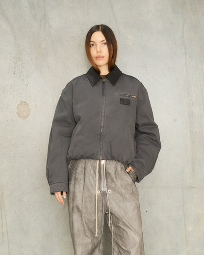 Anthracite Grey Zip Bomber
