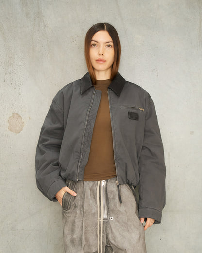 Anthracite Grey Zip Bomber