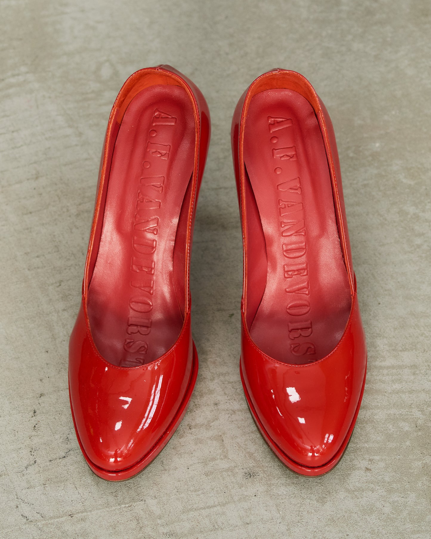 A.F. Vandervorst Red Leather Pumps