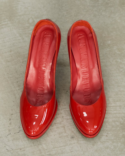 A.F. Vandervorst Red Leather Pumps
