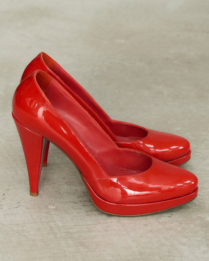 A.F. Vandervorst Red Leather Pumps