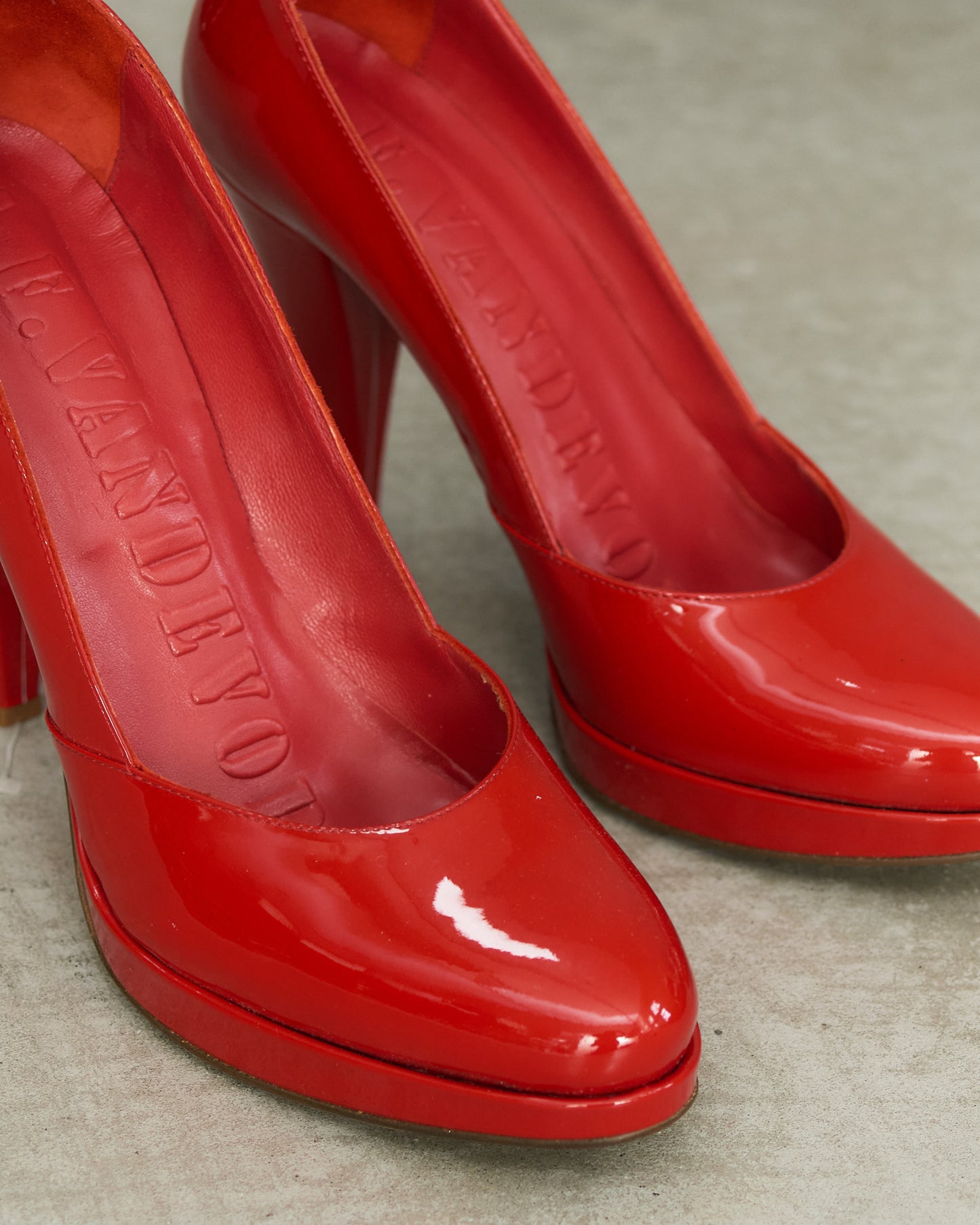 A.F. Vandervorst Red Leather Pumps