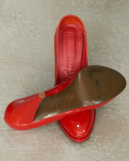 A.F. Vandervorst Red Leather Pumps