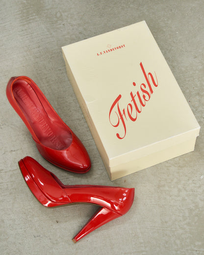 A.F. Vandervorst Red Leather Pumps