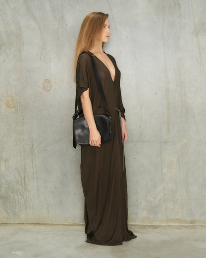 A.F. Vandevorst Black Leather Crossbody Bag
