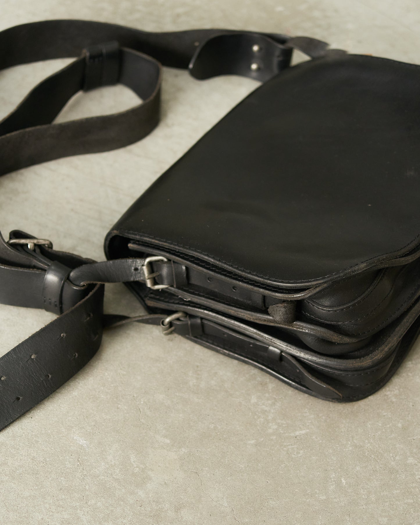 A.F. Vandevorst Black Leather Crossbody Bag