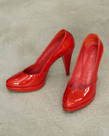 A.F. Vandervorst Red Leather Pumps