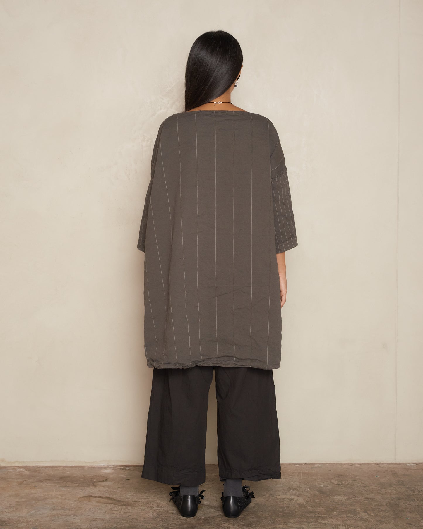 Anthracite Pinstriped Tunic