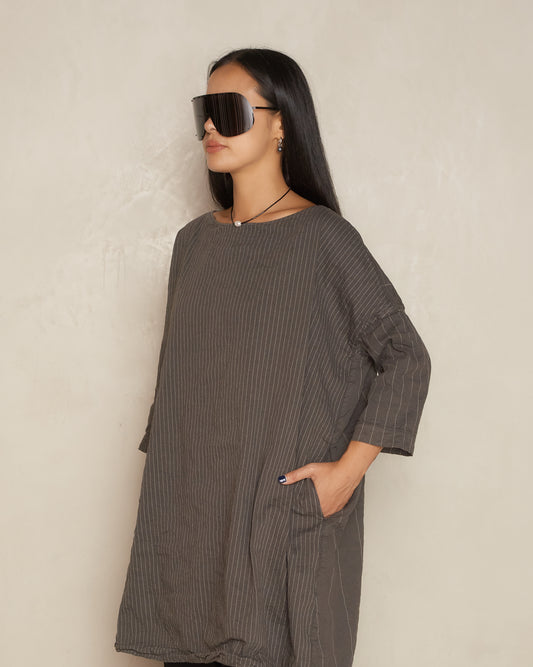 Anthracite Pinstriped Tunic