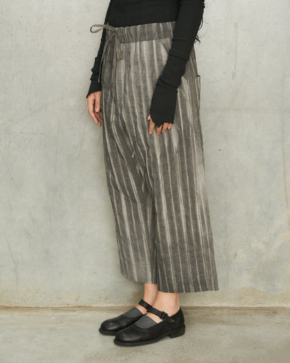 Anthracite Stripe Wide Trousers