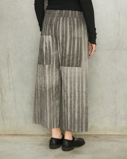 Anthracite Stripe Wide Trousers