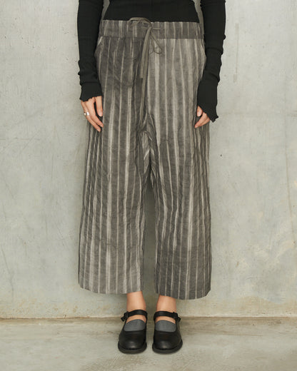 Anthracite Stripe Wide Trousers