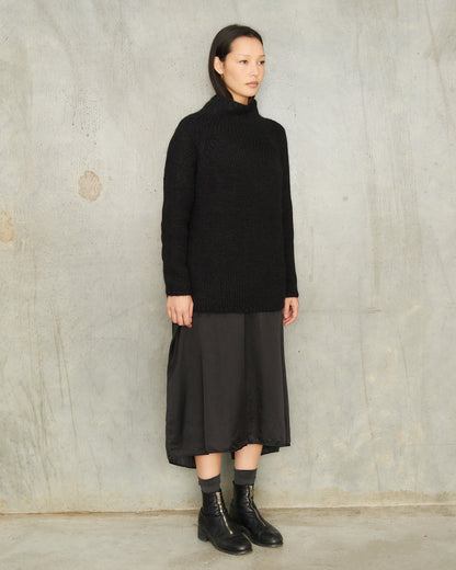 Black Cashmere Silk Pullover
