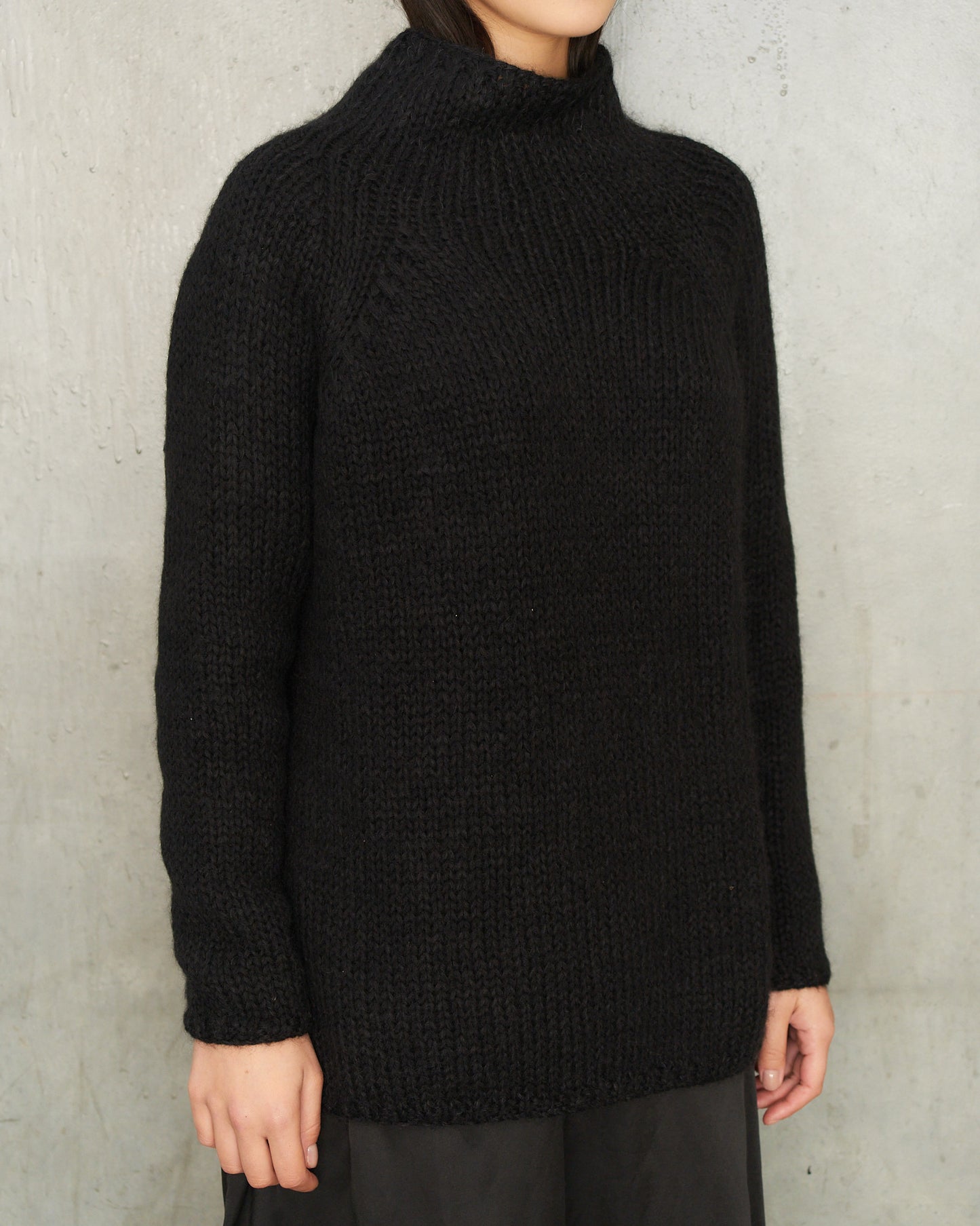 Black Cashmere Silk Pullover
