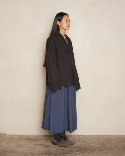 Black Cotton Blazer