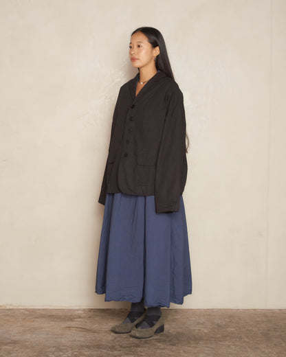 Black Cotton Blazer