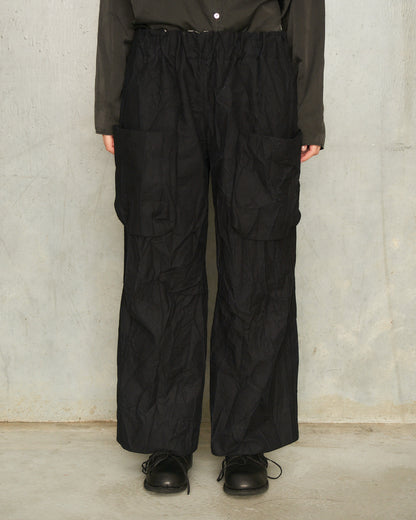 Black Crash Pocket Trousers