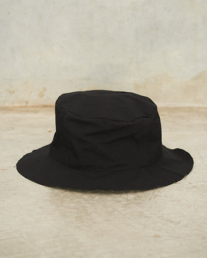 Black Jersey Wide-Brim Hat