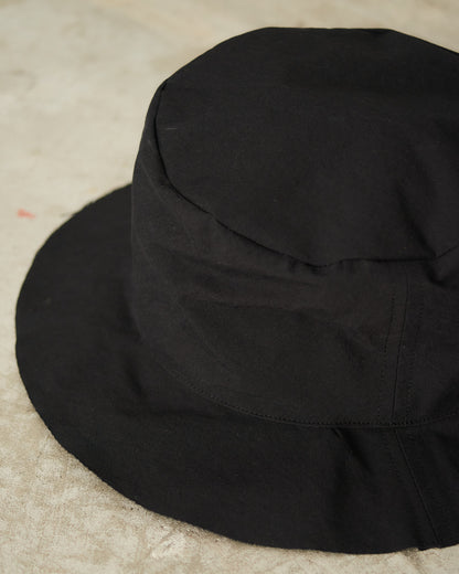 Black Jersey Wide-Brim Hat