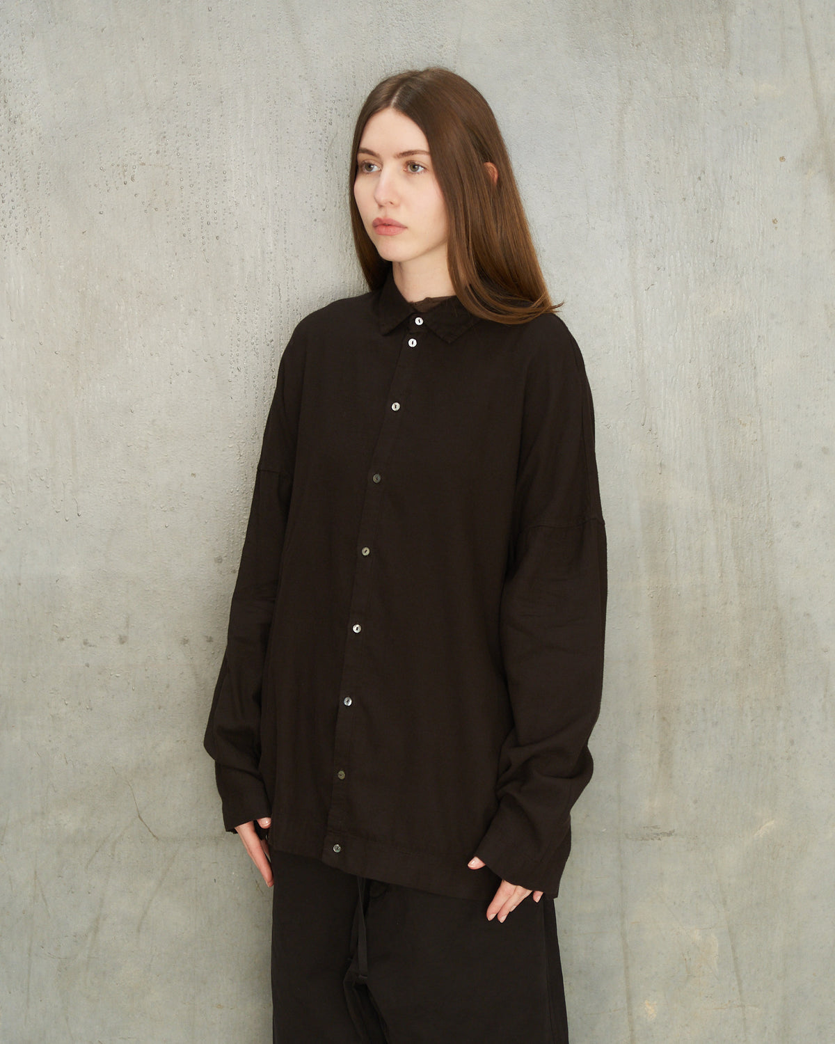 Chocolate Unisex Collared Shirt