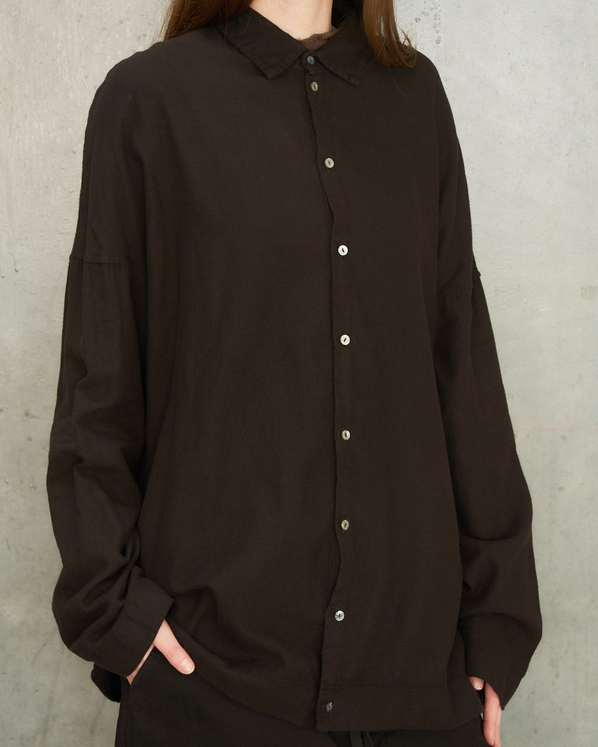 Chocolate Unisex Collared Shirt