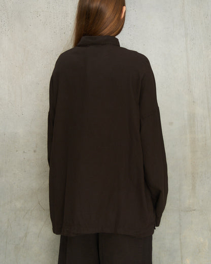 Chocolate Unisex Collared Shirt