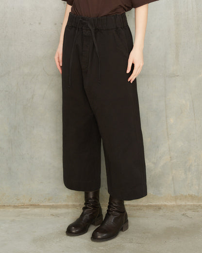 Chocolate Wide Cropped Trousers