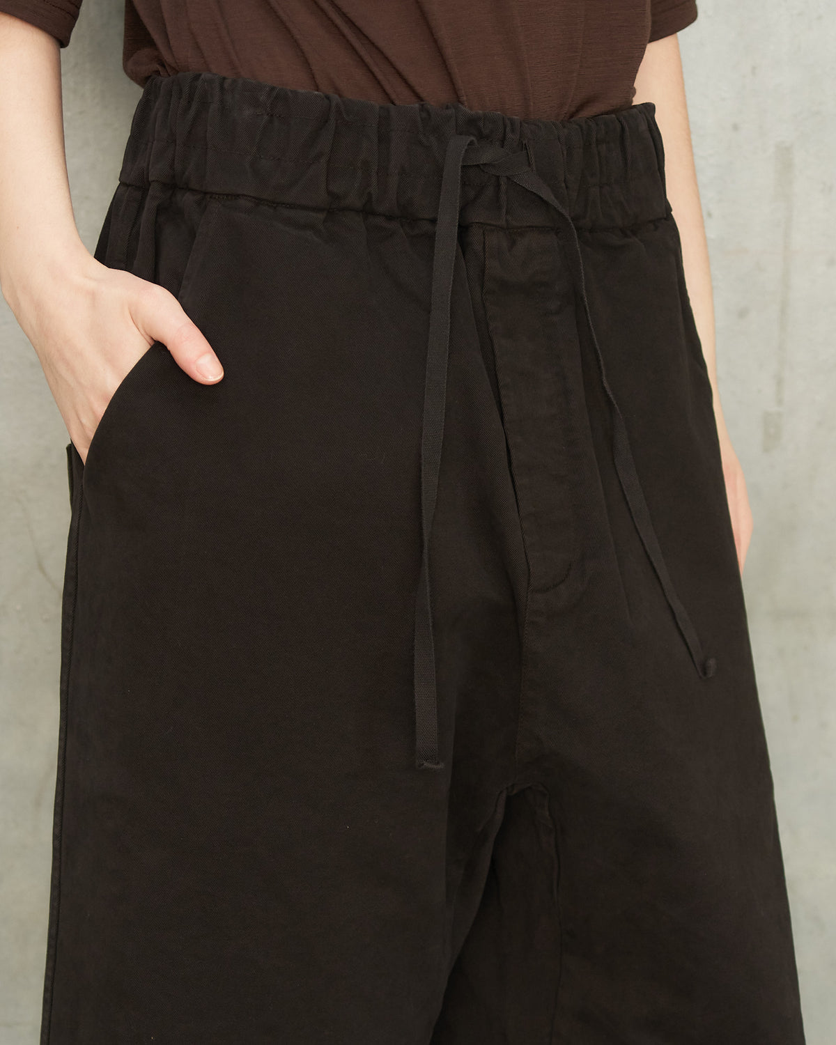 Chocolate Wide Cropped Trousers