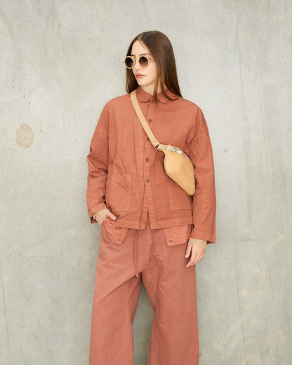 Coral Cotton Over-Shirt