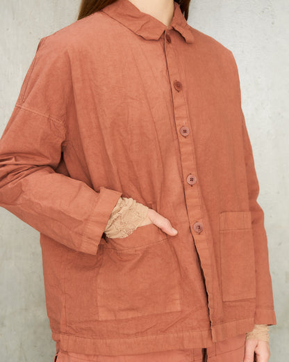 Coral Cotton Over-Shirt