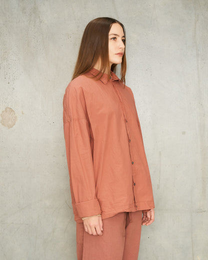 Coral Unisex Collared Shirt
