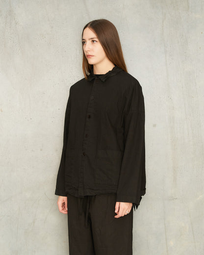 Dark Brown Cotton Over-Shirt