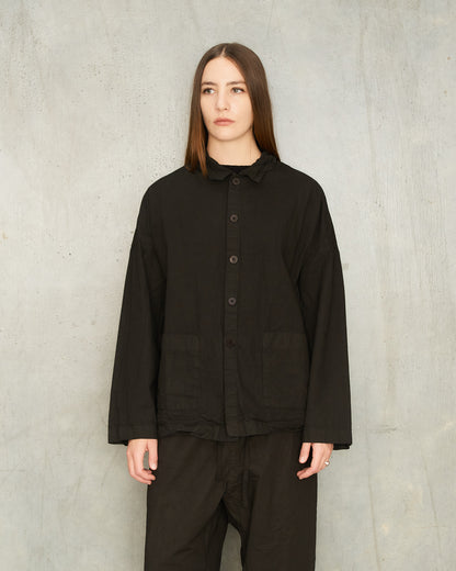 Dark Brown Cotton Over-Shirt