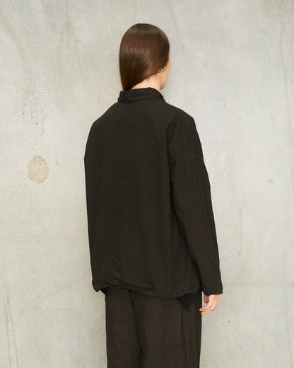 Dark Brown Cotton Over-Shirt