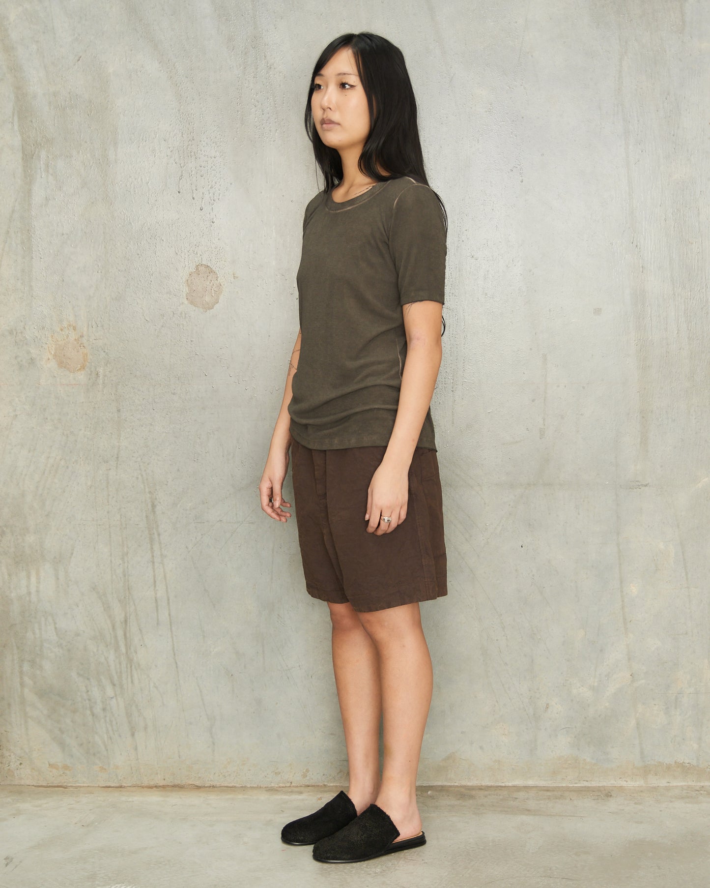 Grape Cotton Wide Shorts