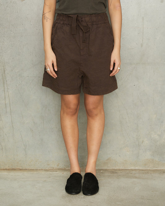 Grape Cotton Wide Shorts