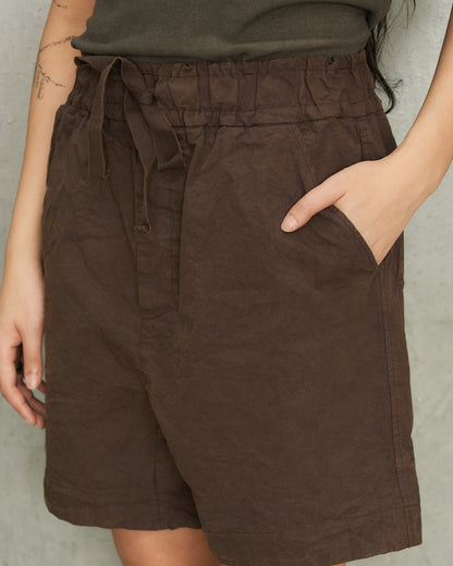 Grape Cotton Wide Shorts