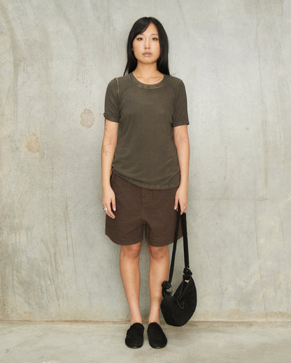 Grape Cotton Wide Shorts