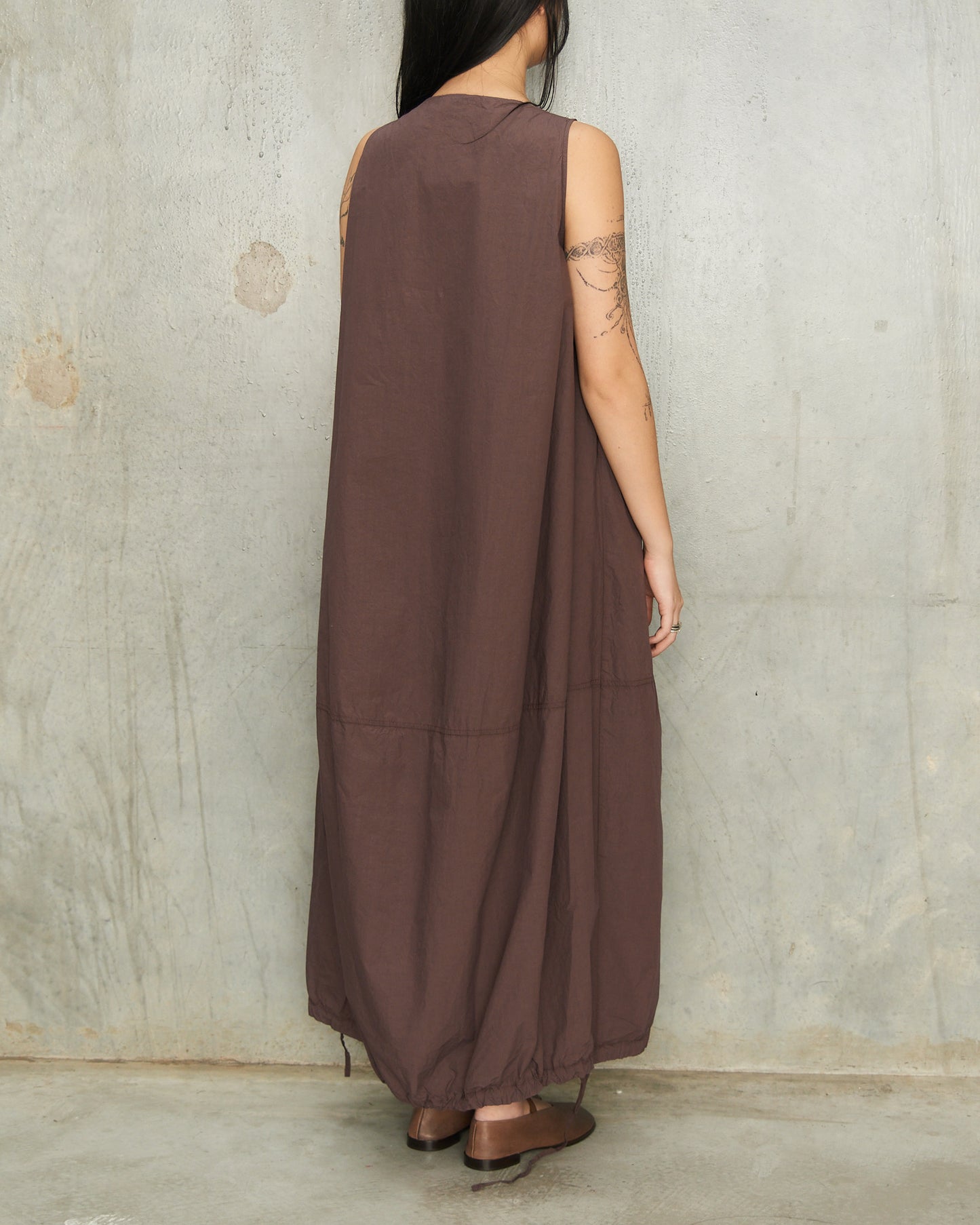 Grape Sleeveless Balloon Dress