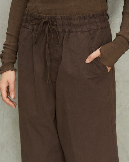Grape Wide Cropped Trousers