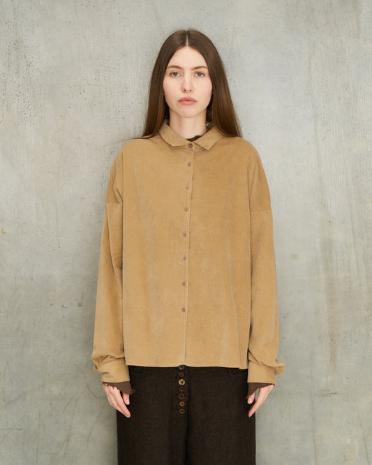 Honey Velvet Short Collared Shirt