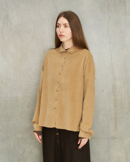 Honey Velvet Short Collared Shirt